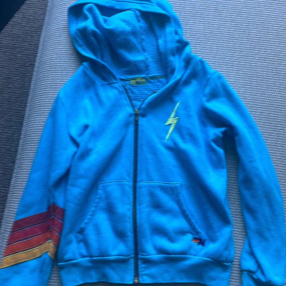 Size 12 aviator nation sweat shirt with lighting bolt very used decent condition